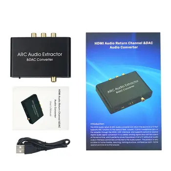 192KHz ARC Adapter HDMI Extractor Digital to Analog Converter DAC SPDIF Coaxial RCA 3.5mm Jack output HDMI converter
192KHz ARC Adapter HDMI Extractor Digital to Analog Converter DAC SPDIF Coaxial RCA 3.5mm Jack output HDMI converter