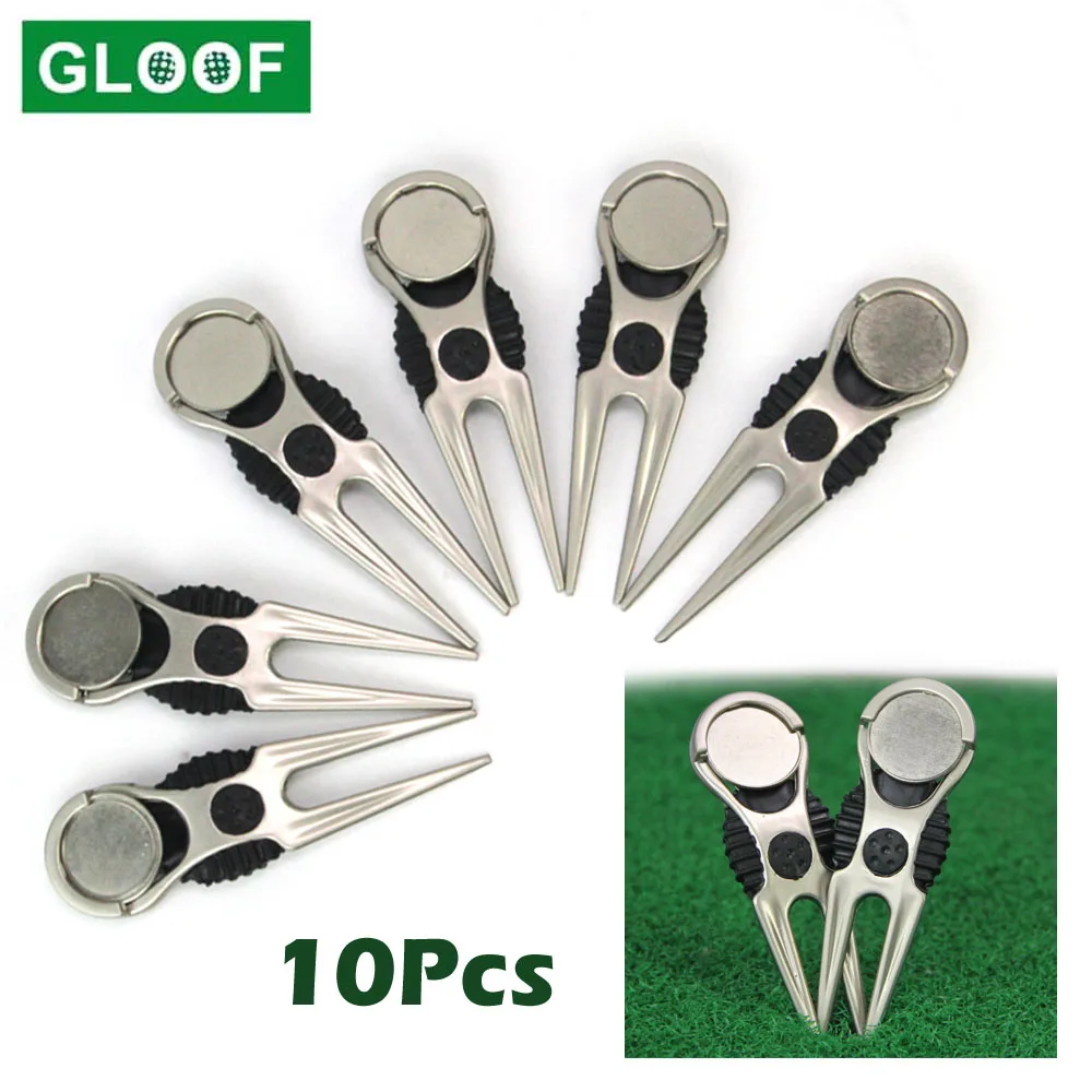 10Pcs/Lot Alloy Golf Divot Repair Tool with Detachable Golf Ball Marking Putting Green Pitchfork Golf Accessory
10Pcs/Lot Alloy Golf Divot Repair Tool with Detachable Golf Ball Marking Putting Green Pitchfork Golf Accessory