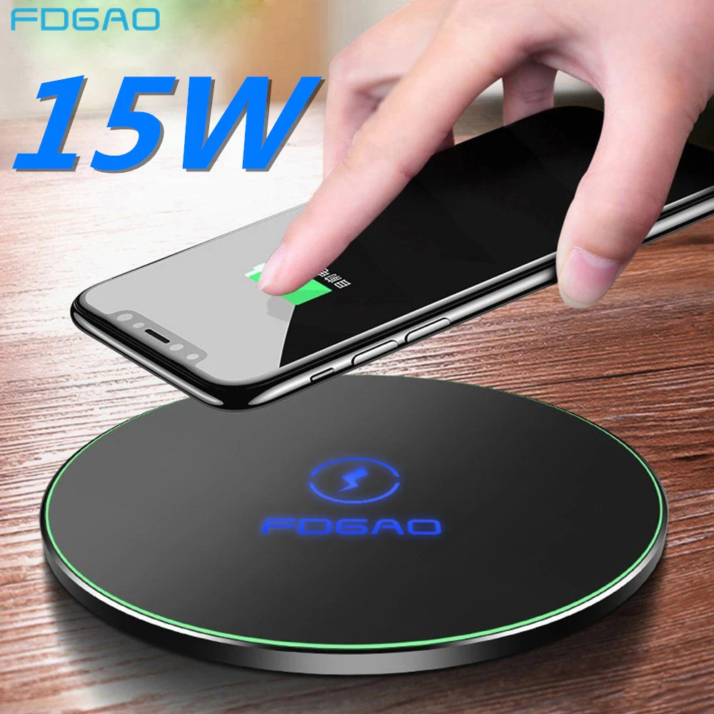 FDGAO 15W QI Wireless Charger Quick Charging USB C Fast Charge Station QC 3.0 For iPhone 11 XS XR X 8 Samsung S10 S9 Airpods Pro
FDGAO 15W QI Wireless Charger Quick Charging USB C Fast Charge Station QC 3.0 For iPhone 11 XS XR X 8 Samsung S10 S9 Airpods Pro