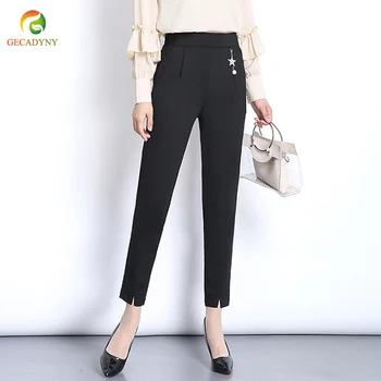 Autumn New Women Elastic Waist OL Pants Female Plus Size L-5XL Casual Trousers Black Harem Pants Ankle-Length Pants Female
Autumn New Women Elastic Waist OL Pants Female Plus Size L-5XL Casual Trousers Black Harem Pants Ankle-Length Pants Female