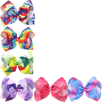 8 Inch Girl Big Bow Hairpin Colorful Bow Grosgrain Ribbon Bling Sparkling Rainbow Hair Accessories Alligator Clip
8 Inch Girl Big Bow Hairpin Colorful Bow Grosgrain Ribbon Bling Sparkling Rainbow Hair Accessories Alligator Clip