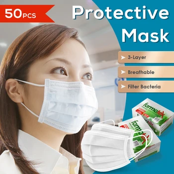 10pcs/50Pcs 3 Layers Filter Disposable Face Mask Dust Mouth Protective Non-woven Fabric Health Care Ingenious Masks Earloops
10pcs/50Pcs 3 Layers Filter Disposable Face Mask Dust Mouth Protective Non-woven Fabric Health Care Ingenious Masks Earloops