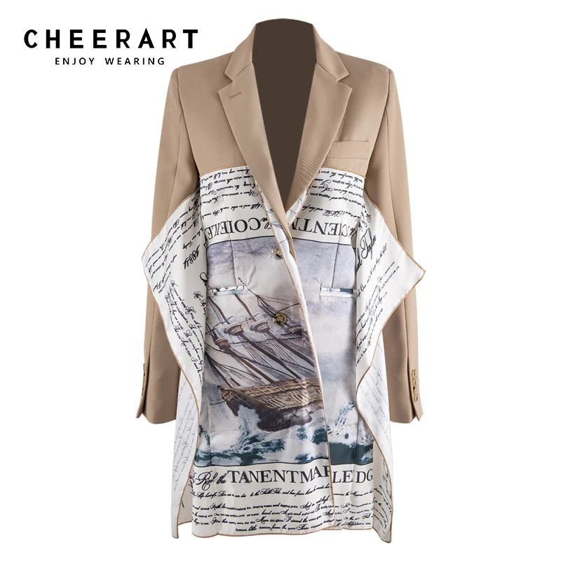 CHEERART 2020 Spring Long Blazers Women Navigation Print Khaki Blazers And Jackets Asymmetrical Blazer Coat Fashion Clothes
CHEERART 2020 Spring Long Blazers Women Navigation Print Khaki Blazers And Jackets Asymmetrical Blazer Coat Fashion Clothes