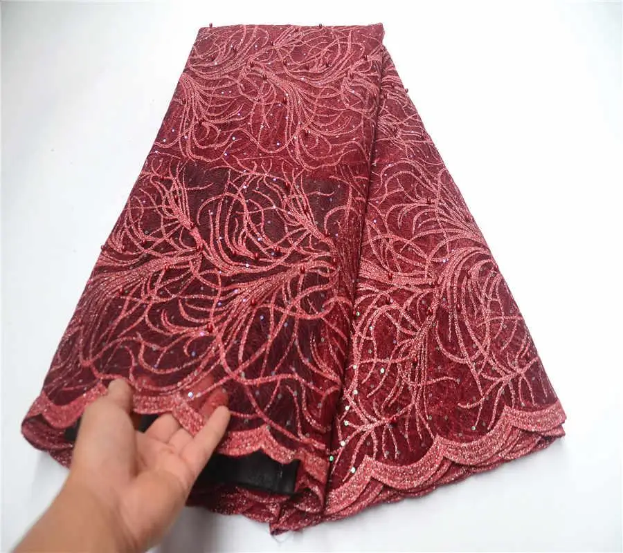 African Laces Fabrics Embroidered African French Net Lace Fabric With Beads High quality African French Net Lace Fabric PSA857-1
African Laces Fabrics Embroidered African French Net Lace Fabric With Beads High quality African French Net Lace Fabric PSA857-1