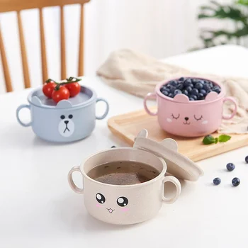 Baby Boys Girls Training Bowl Anti-fall Double Ear Bowl With Lid Baby Food Supplement Tableware Baby Bowls With Suction
Baby Boys Girls Training Bowl Anti-fall Double Ear Bowl With Lid Baby Food Supplement Tableware Baby Bowls With Suction