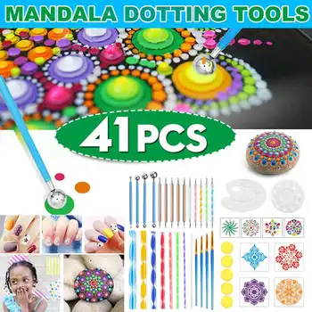 41 Pcs/set Mandala Dotting Tools Painting Stencils DIY Stone Embossing Starter Drawing Stylus Pens Nail Rock Fabric Wall Art Kit
41 Pcs/set Mandala Dotting Tools Painting Stencils DIY Stone Embossing Starter Drawing Stylus Pens Nail Rock Fabric Wall Art Kit