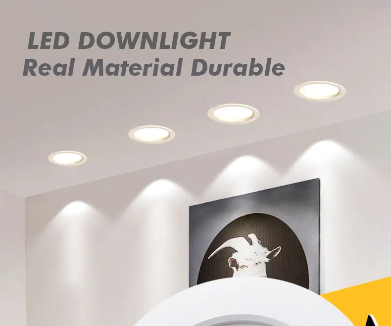 10PCS/lot LED Downlight 7W 9W 12W 15W 18W AC 220V Round Recessed Warm Cold White LED Ceiling Spot Light Down Light For Bathroom