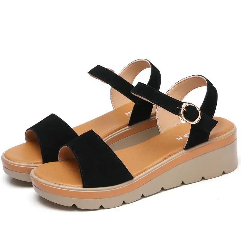 Genuine Leather Sandals Women Summer Beach Shoes Sandale Femme Ankle Strap Open Toe Flat Sandals Gladiator Sommer Sandalen Black
Genuine Leather Sandals Women Summer Beach Shoes Sandale Femme Ankle Strap Open Toe Flat Sandals Gladiator Sommer Sandalen Black
