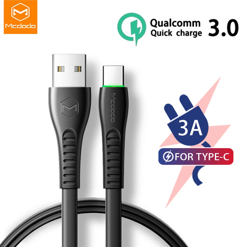 Mcdodo USB Type C Cable 3A Fast Charging QC3.0 For Samsung S10 huawei xiaomi redmi note 7 Pro Phone Charger LED USB C Data Cable
Mcdodo USB Type C Cable 3A Fast Charging QC3.0 For Samsung S10 huawei xiaomi redmi note 7 Pro Phone Charger LED USB C Data Cable