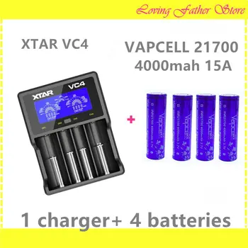 4 pcs VAPCELL 21700 4000mah 15A rechargeable batteries and 1 pcs XTAR VC4 lithium 4 slots rechargeable battery charger
4 pcs VAPCELL 21700 4000mah 15A rechargeable batteries and 1 pcs XTAR VC4 lithium 4 slots rechargeable battery charger