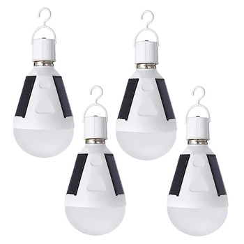 4 Pcs Portable Solar LED Light Bulb 12W Lantern Tent Light Bulb Rechargeable Emergency Lamp for Outdoor Indoor Camping Power Out
4 Pcs Portable Solar LED Light Bulb 12W Lantern Tent Light Bulb Rechargeable Emergency Lamp for Outdoor Indoor Camping Power Out