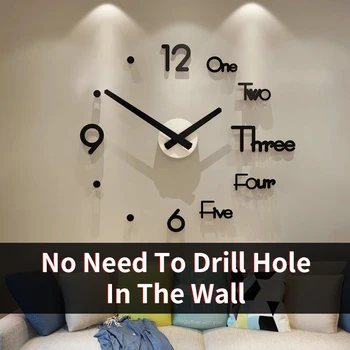 Diy Large Wall Clock Modern Design 3D Acrylic Wall Sticker Digital Silent Wall Watches Home Decor Living Room Luxury Clocks Gift
Diy Large Wall Clock Modern Design 3D Acrylic Wall Sticker Digital Silent Wall Watches Home Decor Living Room Luxury Clocks Gift