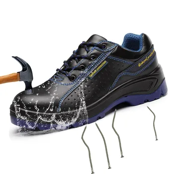 Black Safety Shoes Men's Anti-smashing Anti-piercing Waterproof Full Cow Leather Safety Shoes Summer Steel Toe Cap Work Shoes
Black Safety Shoes Men's Anti-smashing Anti-piercing Waterproof Full Cow Leather Safety Shoes Summer Steel Toe Cap Work Shoes