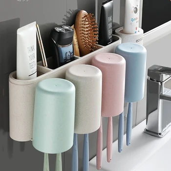 Toothbrush and Toothpaste Rack Free Punch Wall Mount Automatic Squeeze Toothpaste Lazy Artifact Home Bathroom Bath Set
Toothbrush and Toothpaste Rack Free Punch Wall Mount Automatic Squeeze Toothpaste Lazy Artifact Home Bathroom Bath Set