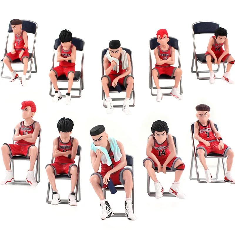 5pcs/set Slam Dunk Sakuragi Hanamichi Rukawa Kaede Akagi Takenori Miyagi Ryota PVC Action Figure Collection Model Toys | Игрушки и хобби