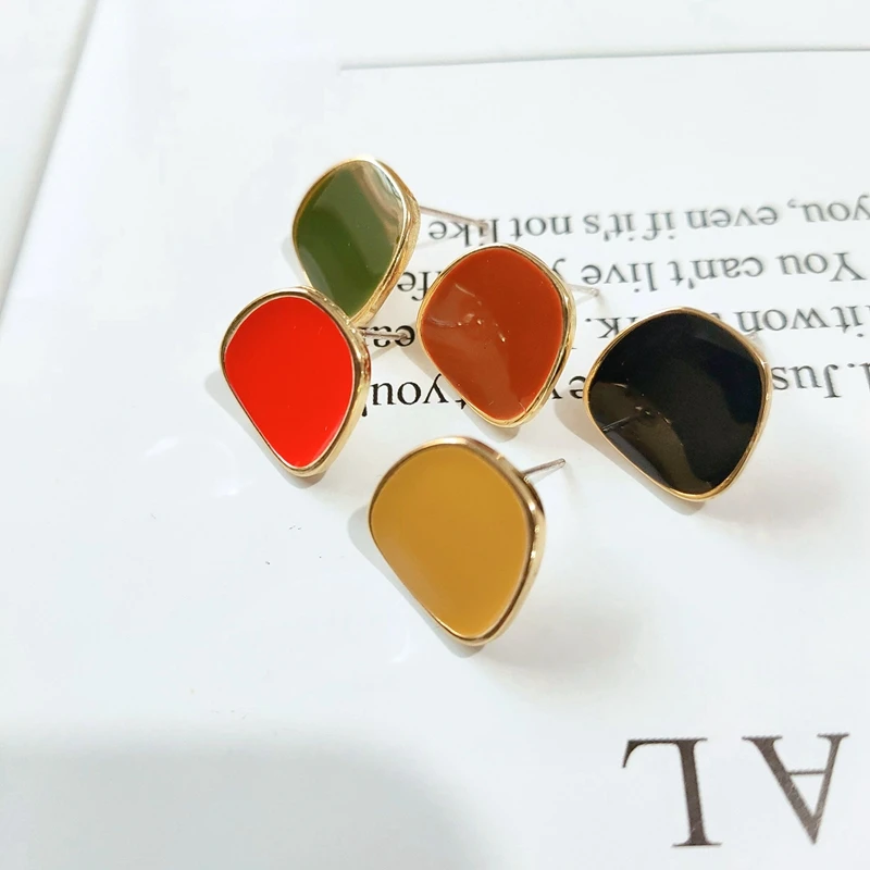 Stylish Simplicity Solid Color Dripping Oil Alloy K Gold Earrings Diy Accessories earring finding 4 pieces / lot
Stylish Simplicity Solid Color Dripping Oil Alloy K Gold Earrings Diy Accessories earring finding 4 pieces / lot
