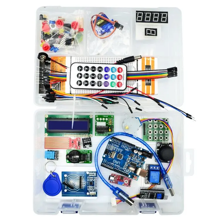 for Arduino RFID Starter Kit MEGA328P UNO R3 ch340g Upgraded version Learning Suite Wholesale with Retail Box
for Arduino RFID Starter Kit MEGA328P UNO R3 ch340g Upgraded version Learning Suite Wholesale with Retail Box