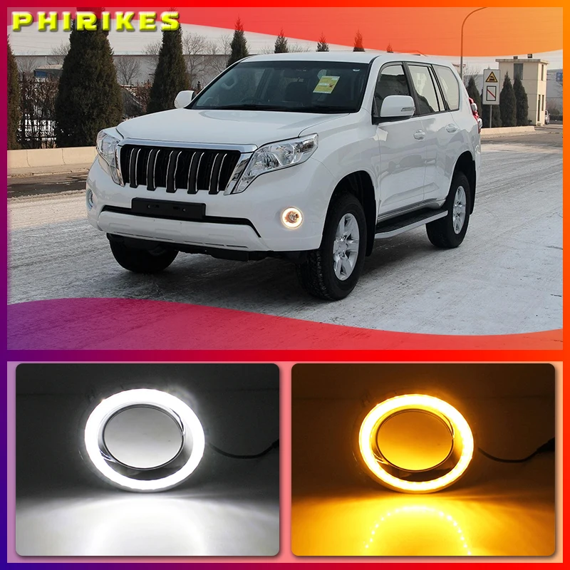 DRL для Toyota Land Cruiser 2700/4000 Prado 150 FJ150 LC150 2014 2015 светодиодный ные дневные ходовые огни