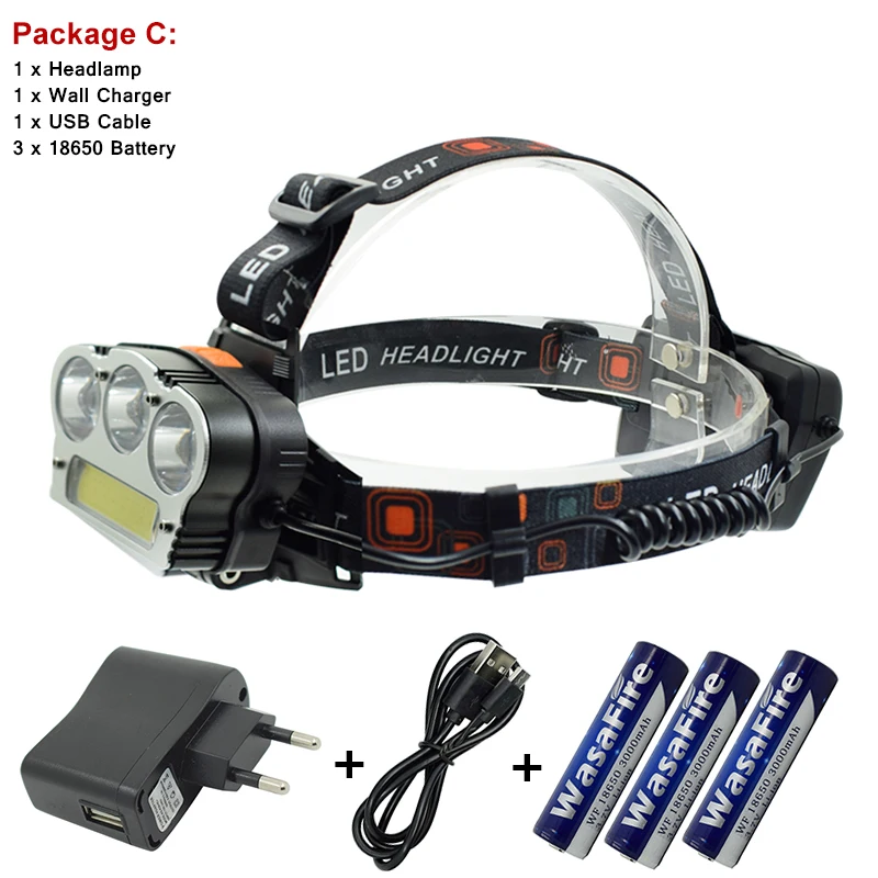 Rotatable USB Charging Frontal Headlamp Portable 7 Modes Waterproof LED Headlight T6+COB Outdoor Running Exploring Flashlight
Rotatable USB Charging Frontal Headlamp Portable 7 Modes Waterproof LED Headlight T6+COB Outdoor Running Exploring Flashlight