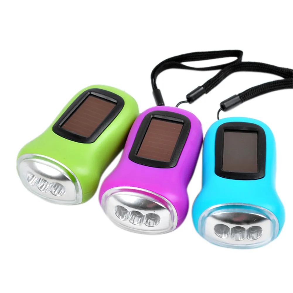 

Mini Emergency Hand Crank Dynamo Solar Flashlight Rechargeable LED Light Lamp Charging Powerful Torch For Outdoor Camping