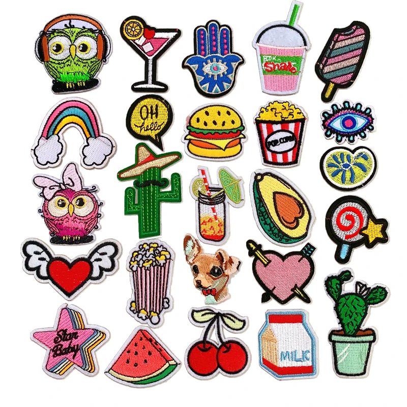 30 Different Styles can ChooseCartoon BadgeS DIY Animal Embroidery Patches Iron on patches The rainbow Fruit Letters Patch
30 Different Styles can ChooseCartoon BadgeS DIY Animal Embroidery Patches Iron on patches The rainbow Fruit Letters Patch