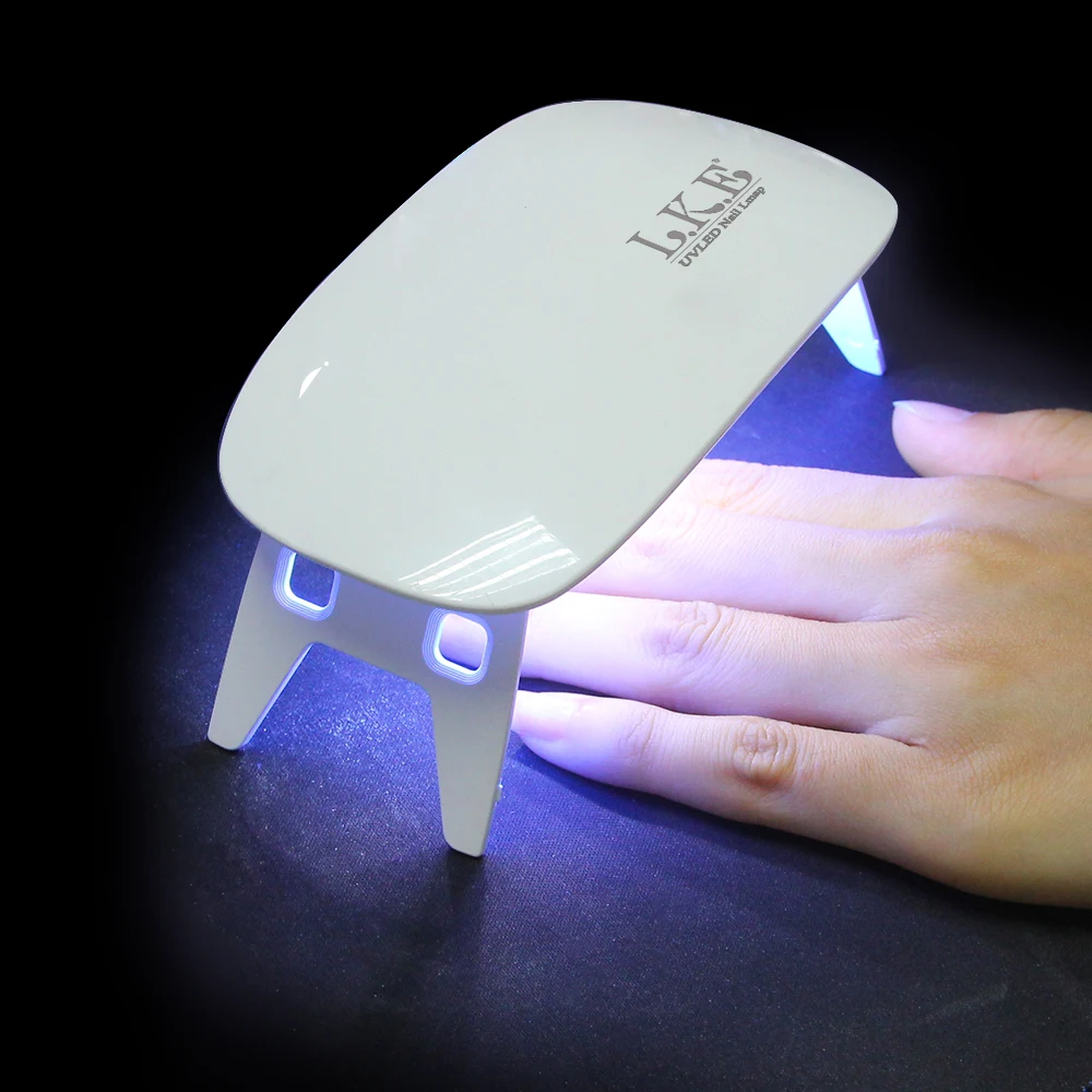 LKE 12 Вт лампа для ногтей Светодиодный УФ Micro USB гель лака ультрафиолетовая