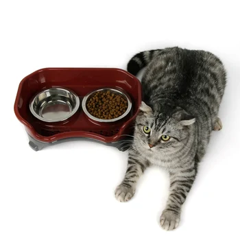 Proof Baffle Stainless Steel Pet Feeder Drinking Bowls For Dogs Pet Double Bowl Fooder Feeder Dog Accessories 
Proof Baffle Stainless Steel Pet Feeder Drinking Bowls For Dogs Pet Double Bowl Fooder Feeder Dog Accessories