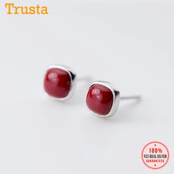 Trustdavis Genuine 925 Sterling Silver Sweet Square Red Turquoise Stud Earrings For Fashion Women Wedding Party Jewelry DA1252
Trustdavis Genuine 925 Sterling Silver Sweet Square Red Turquoise Stud Earrings For Fashion Women Wedding Party Jewelry DA1252