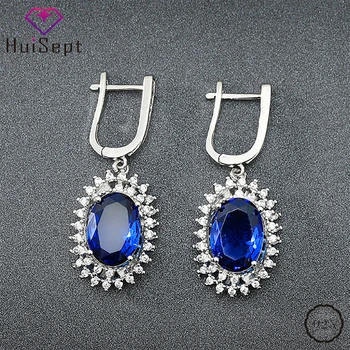 HuiSept Luxury Earrings for Women 925 Silver Jewelry Accessories Oval Shaped Sapphire Zircon Gemstone Wedding Engagement Earring
HuiSept Luxury Earrings for Women 925 Silver Jewelry Accessories Oval Shaped Sapphire Zircon Gemstone Wedding Engagement Earring