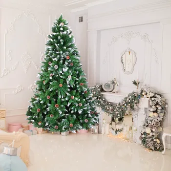 Artificial 7FT Christmas Tree 1350 Branch Flocking Spray White Tree Plus Pine Cone Christmas Decoration Atmosphere Recyclable
Artificial 7FT Christmas Tree 1350 Branch Flocking Spray White Tree Plus Pine Cone Christmas Decoration Atmosphere Recyclable