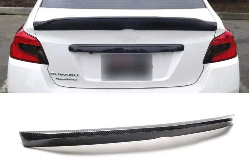 

Rear Spoiler Wing For Subaru WRX STI Sedan 2015-2020 Carbon Fiber Car Tailgate Lid Trunk Flap Duckbill Decklid Trim Splitter Lip