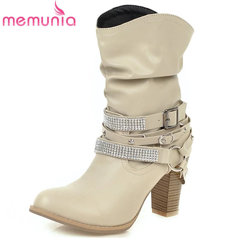 MEMUNIA 2020 big size 48 women ankle boots round toe autumn winter Western boots buckle rivet high heels dress work shoes woman
MEMUNIA 2020 big size 48 women ankle boots round toe autumn winter Western boots buckle rivet high heels dress work shoes woman