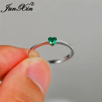 White Gold Filled Ring Minimalist Wedding Bands Female Green Purple Crystal Love Heart Thin Rings For Women Engagement Jewelry 
White Gold Filled Ring Minimalist Wedding Bands Female Green Purple Crystal Love Heart Thin Rings For Women Engagement Jewelry