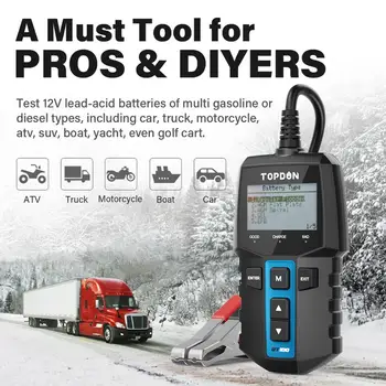 TOPDON BT100 Car Battery Tester 12V Load Tester Automotive Alternator Tester Charging Cranking System Digital Battery Analyzer
TOPDON BT100 Car Battery Tester 12V Load Tester Automotive Alternator Tester Charging Cranking System Digital Battery Analyzer