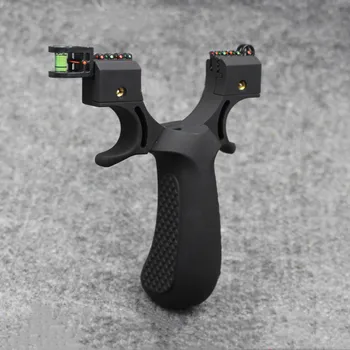 Powerful hunting slingshot resin catapult with flat rubber band black slingshot outdoor shooting new 
Powerful hunting slingshot resin catapult with flat rubber band black slingshot outdoor shooting new
