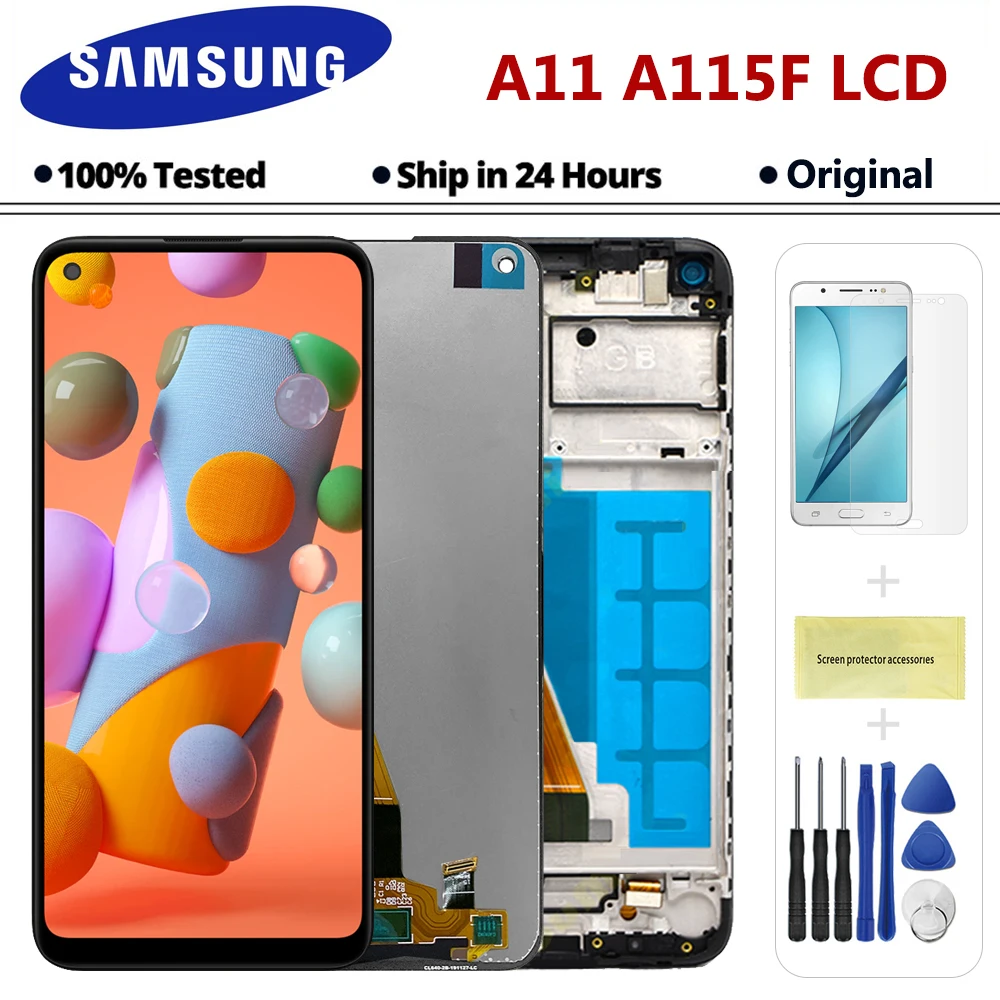 100% Оригинальный 6 4 ''запасная часть для Samsung Galaxy A11 ЖК сенсорный экран