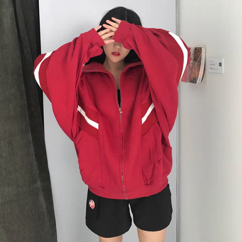 Women Autumn Winter Turtleneck Plus Velvet Solid Color Jacket Batwing Long Sleeve Loose Drawstring Zip-Up Outfits
Women Autumn Winter Turtleneck Plus Velvet Solid Color Jacket Batwing Long Sleeve Loose Drawstring Zip-Up Outfits