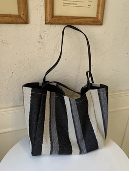 2020 Middle Panelled Stripe Women Shoulder Bag Korean Style Cotton Female Handbag Shoulder Bag Casual Ladies Bag Sets Whole Sale
2020 Middle Panelled Stripe Women Shoulder Bag Korean Style Cotton Female Handbag Shoulder Bag Casual Ladies Bag Sets Whole Sale