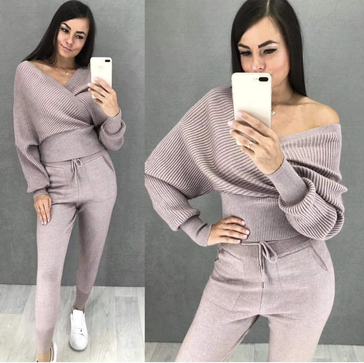 Taotrees Women Casual Knitted Sweaters Pants 2Pcs Set Cross V-neck Batwing Sleeve Jumpers Tops and Trouser Sets
Taotrees Women Casual Knitted Sweaters Pants 2Pcs Set Cross V-neck Batwing Sleeve Jumpers Tops and Trouser Sets