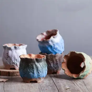 5Pcs Random Color Handmade Gardening Flower Pot Earthenware Flower Pot Creative Retro Flower Pot for Bonsai and Succulents
5Pcs Random Color Handmade Gardening Flower Pot Earthenware Flower Pot Creative Retro Flower Pot for Bonsai and Succulents