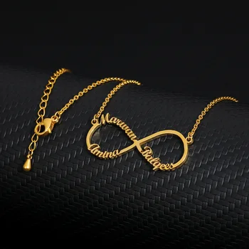 Personality Custom Unlimited Name Necklace Stainless Steel Women's Necklace Two Name Infinity name Necklace Jewelry Wedding Gift
Personality Custom Unlimited Name Necklace Stainless Steel Women's Necklace Two Name Infinity name Necklace Jewelry Wedding Gift