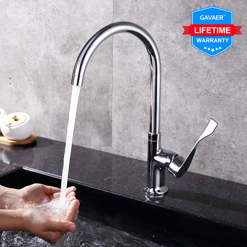 Gavaer Classic Kitchen Faucet Swivel Faucet Ceramic Plate Spool Taps 360 Degree Rotation Water Faucet Modern Hot and Cold Water
Gavaer Classic Kitchen Faucet Swivel Faucet Ceramic Plate Spool Taps 360 Degree Rotation Water Faucet Modern Hot and Cold Water