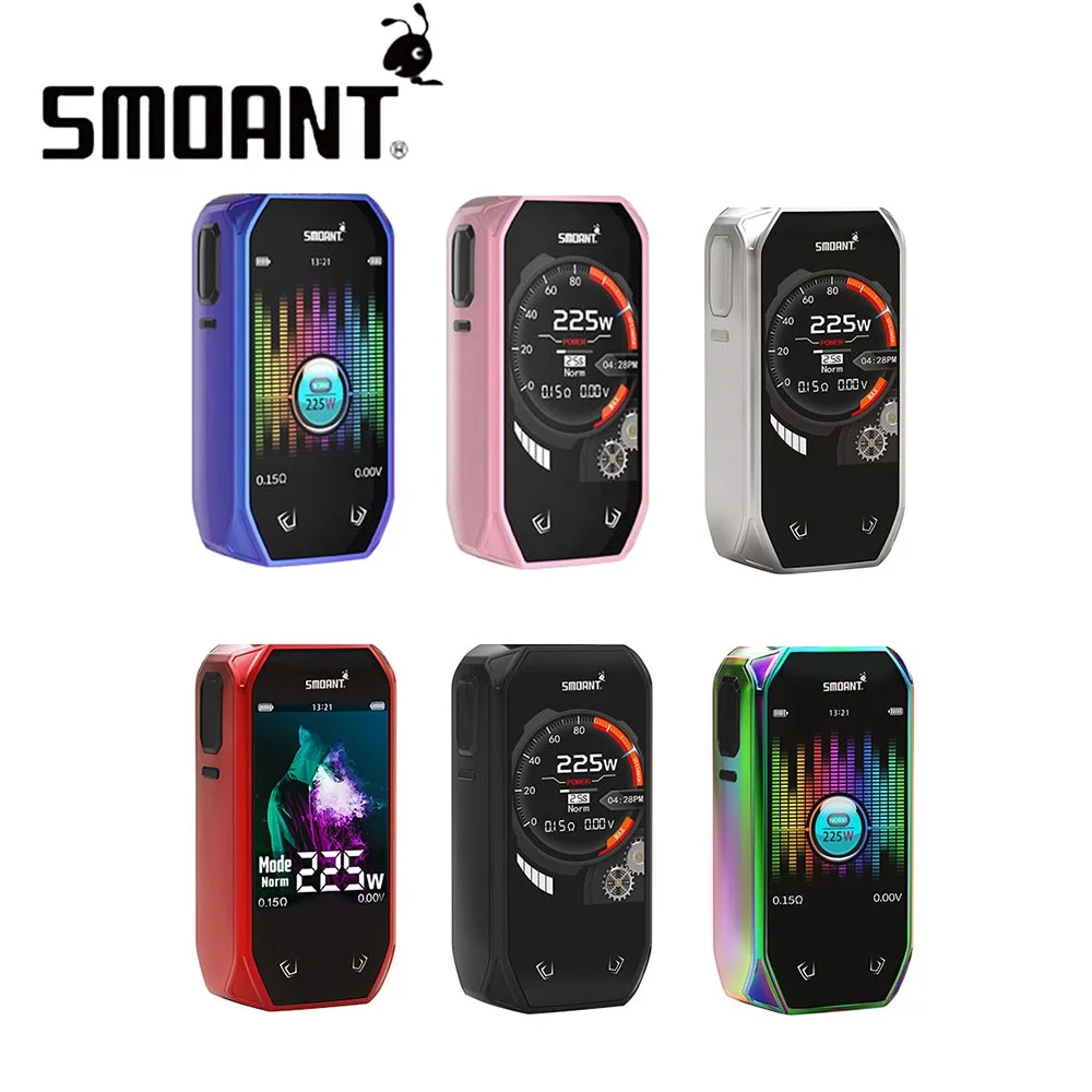 Original Smoant Naboo 225W TC Box MOD 2.4 Inch Screen E-cig Vape Mod with Music Mode & Ant225 Chipset Vs Captain PD1865 / Drag 2
Original Smoant Naboo 225W TC Box MOD 2.4 Inch Screen E-cig Vape Mod with Music Mode & Ant225 Chipset Vs Captain PD1865 / Drag 2