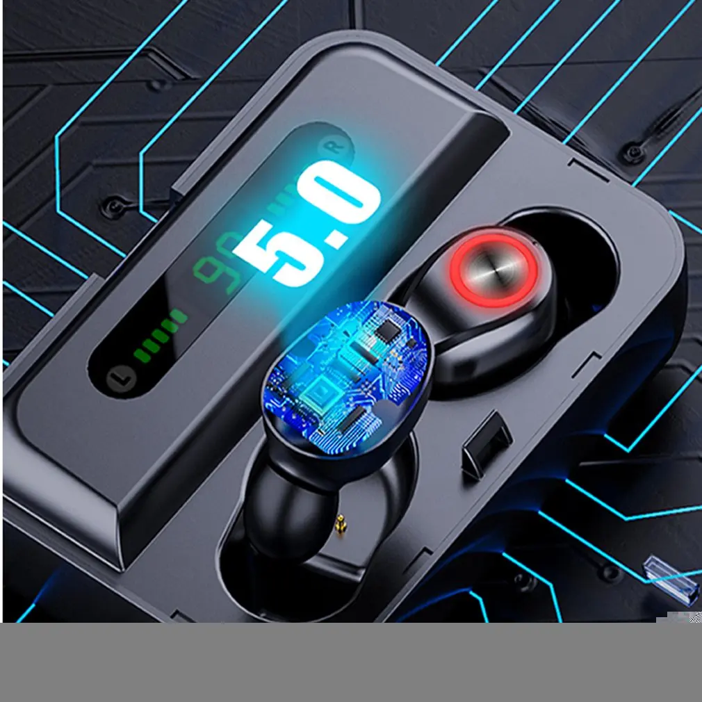 Wireless Earphone Bluetooth V5.0 TWS Wireless Bluetooth Headphone LED Display With 2000mAh Power Bank Headset With Microphone
Wireless Earphone Bluetooth V5.0 TWS Wireless Bluetooth Headphone LED Display With 2000mAh Power Bank Headset With Microphone