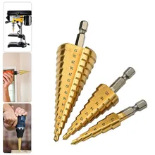 1pcs HSS Steel Step Cone Drill Titanium Bit Metal Wood Hole Cutter. Core Drilling Tool. 4-32/20/12mm /
1pcs HSS Steel Step Cone Drill Titanium Bit Metal Wood Hole Cutter. Core Drilling Tool. 4-32/20/12mm /