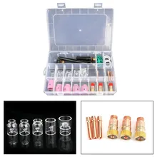 31Pcs/set High-quality TIG Welding Torch Accessories Stubby Gas Lens Pyrex Glass Cup Kit Suitable For WP-17/18/26 #6 #8 #10 #12
31Pcs/set High-quality TIG Welding Torch Accessories Stubby Gas Lens Pyrex Glass Cup Kit Suitable For WP-17/18/26 #6 #8 #10 #12