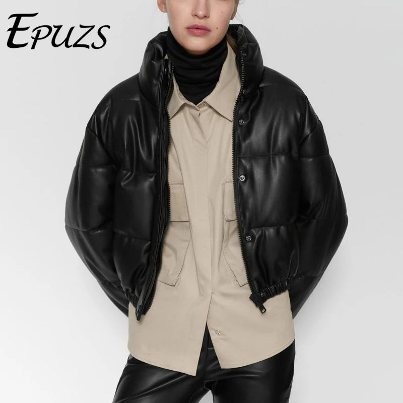 Winter coat Women Padded PU Coat Punk Streetwear Parka Jacket Warm Croped Long Sleeve Outwear Motorcycle Black Short Jacket
Winter coat Women Padded PU Coat Punk Streetwear Parka Jacket Warm Croped Long Sleeve Outwear Motorcycle Black Short Jacket