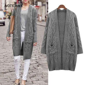 Spring Autumn Sweater Women 2020 Casual Warm Knitted Sweater Loose Elegant Cardigan Mujer Solid Oversize Long Sweaters Female 
Spring Autumn Sweater Women 2020 Casual Warm Knitted Sweater Loose Elegant Cardigan Mujer Solid Oversize Long Sweaters Female