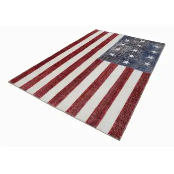 200x300 Cm Usa Handmade Flag Patchwork Rug-7x10 Ft 
200x300 Cm Usa Handmade Flag Patchwork Rug-7x10 Ft