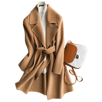 classic coat double-faced cashmere coat woolen Original Design Women Autumn Winter Elegant Casual Warm 100%Wool Coat
classic coat double-faced cashmere coat woolen Original Design Women Autumn Winter Elegant Casual Warm 100%Wool Coat
